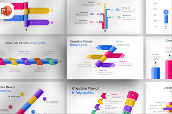 Creative Pencil PowerPoint Infographic Template
